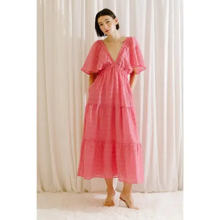 Ava The Label Mackenzie Pink Midi Dress