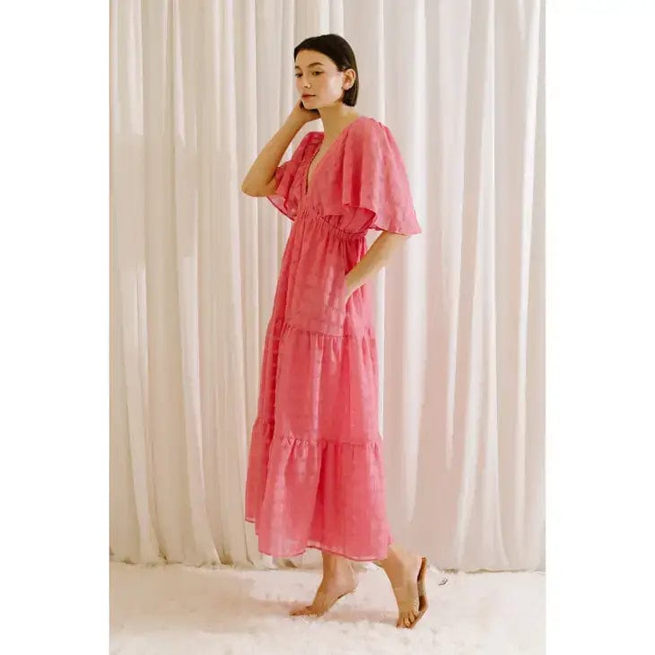 Ava The Label Mackenzie Pink Midi Dress