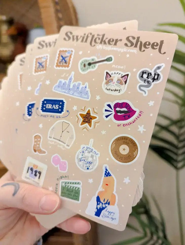 Ava The Label LLC Taylor Swift Sticker Sheet for Calendars / Planners